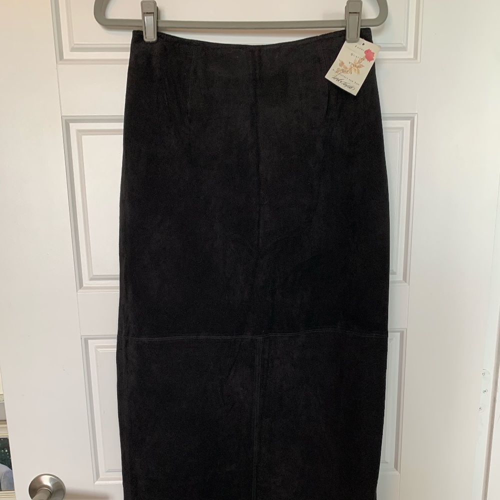 Black Suede Skirt